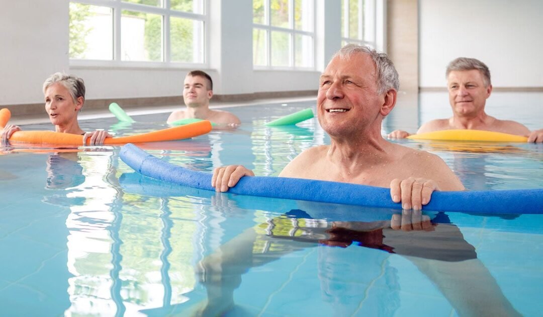 Swimming is a low impact excercize for seniors to keep them fit and active