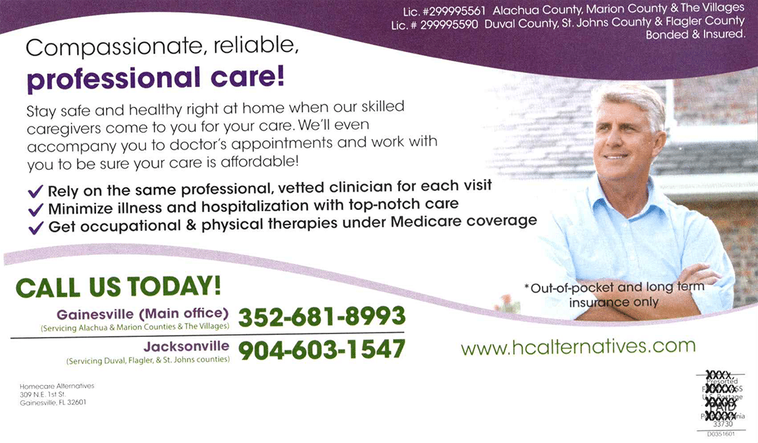 Compassionate Reliable Professional In-Home Care with HomeCare Alternatives' Caregivers