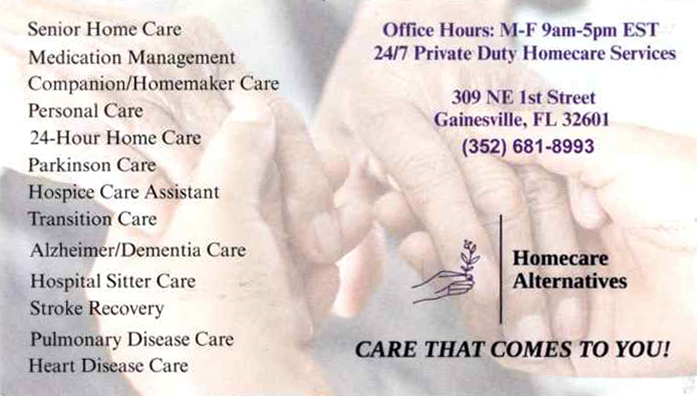 HomeCare Alternatives Business Card